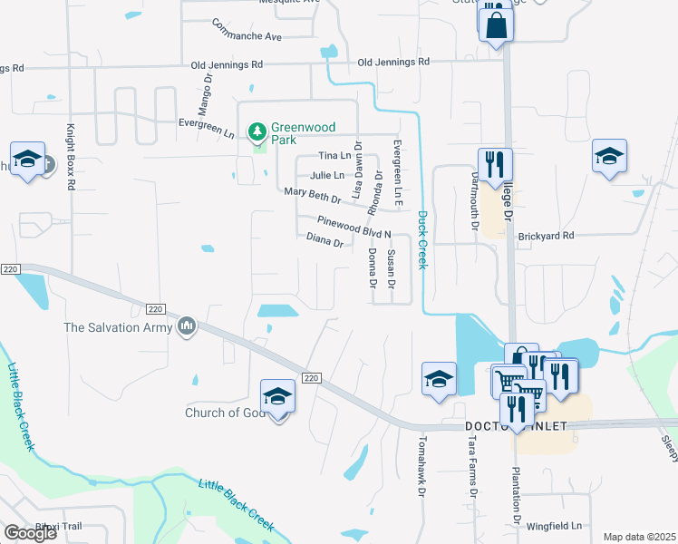map of restaurants, bars, coffee shops, grocery stores, and more near 3031 Wavering Lane in Middleburg