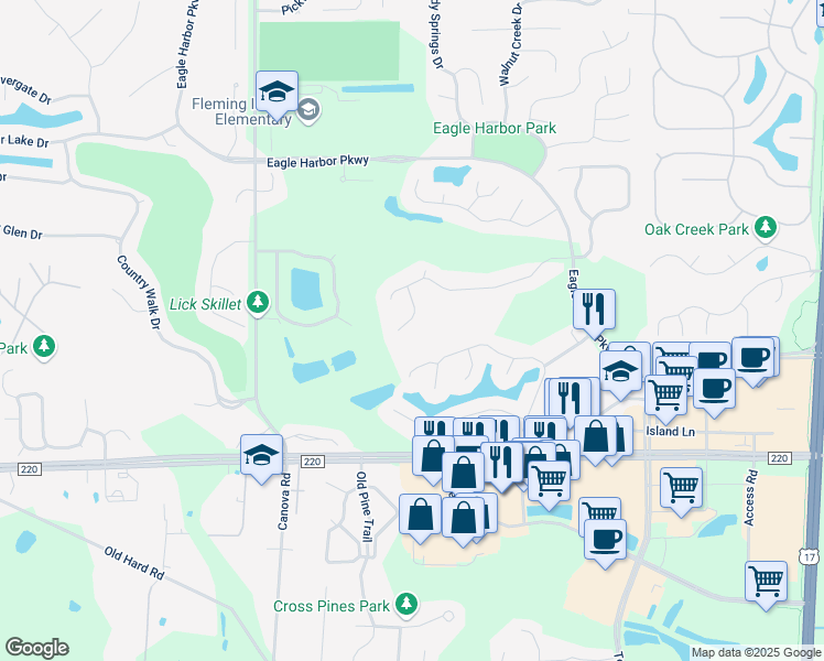map of restaurants, bars, coffee shops, grocery stores, and more near 1761 Preserve Point Terrace in Orange Park