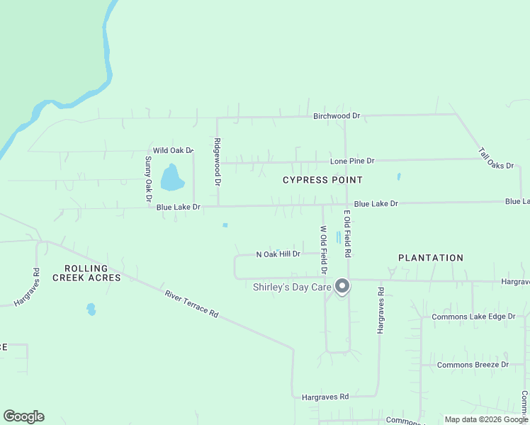 map of restaurants, bars, coffee shops, grocery stores, and more near 207 Blue Lake Drive in Huffman