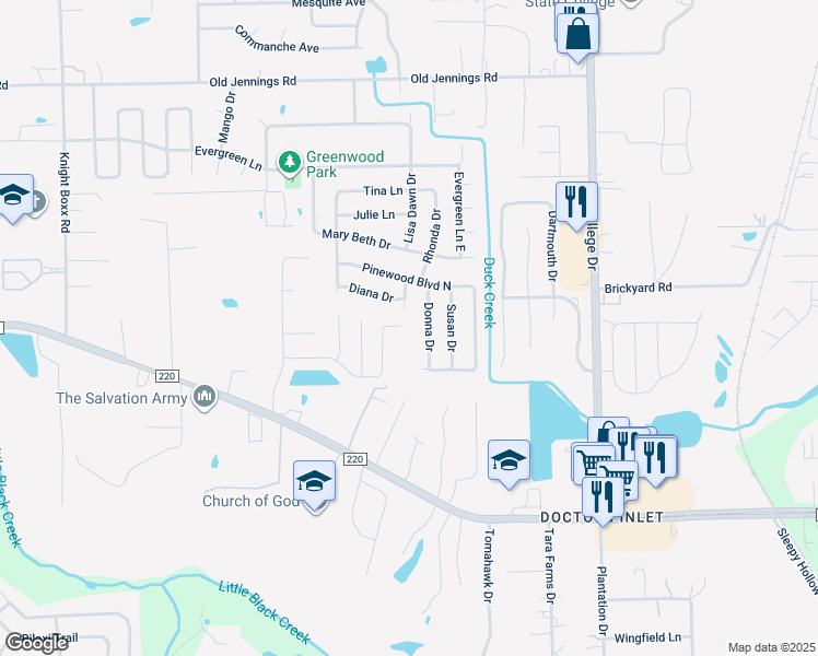 map of restaurants, bars, coffee shops, grocery stores, and more near 3001 Wavering Lane in Middleburg