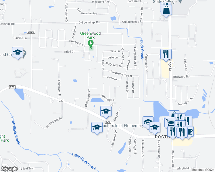 map of restaurants, bars, coffee shops, grocery stores, and more near 1520 Irishwood Court in Middleburg