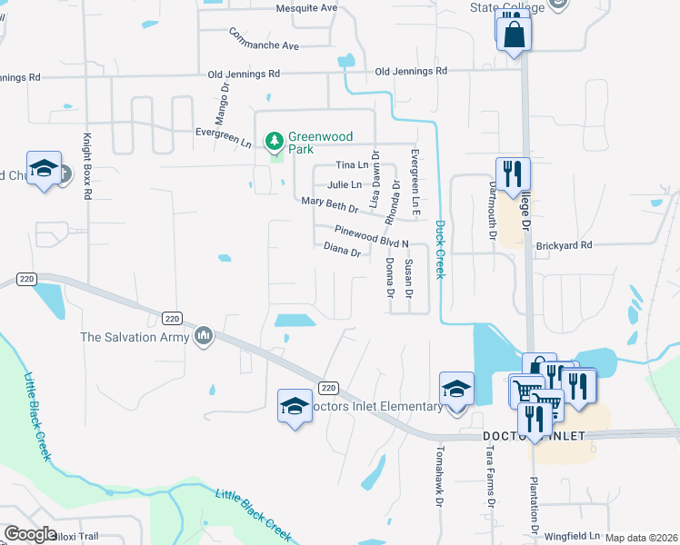 map of restaurants, bars, coffee shops, grocery stores, and more near 1515 Irishwood Court in Middleburg