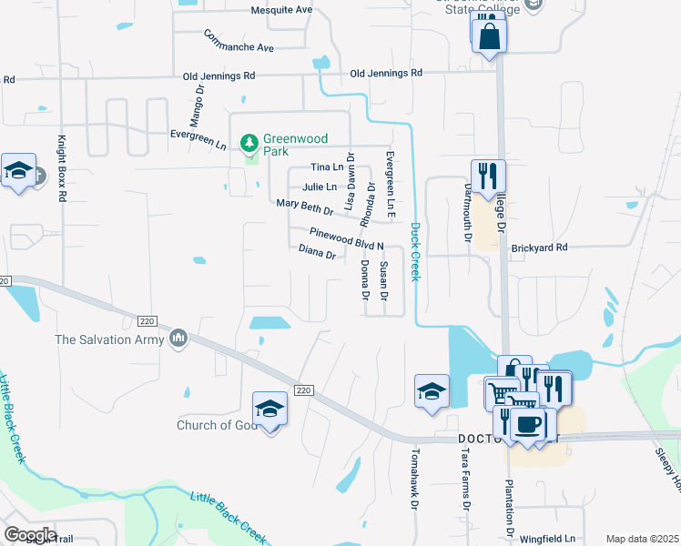 map of restaurants, bars, coffee shops, grocery stores, and more near 3008 Wavering Lane in Middleburg