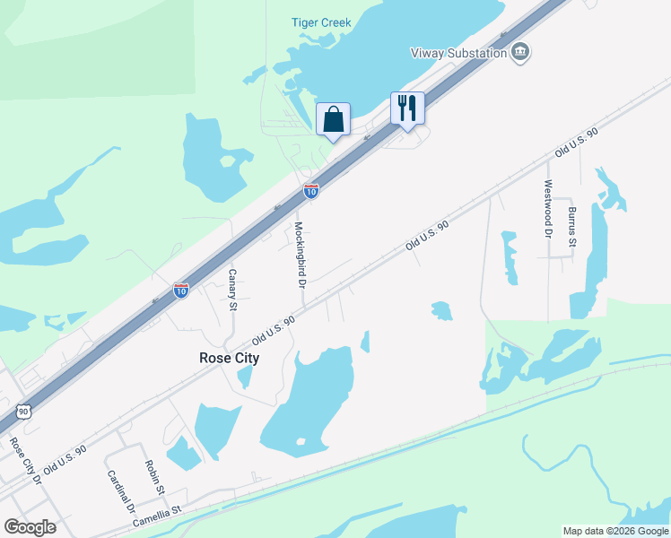 map of restaurants, bars, coffee shops, grocery stores, and more near 1330 Old U.S. 90 in Vidor