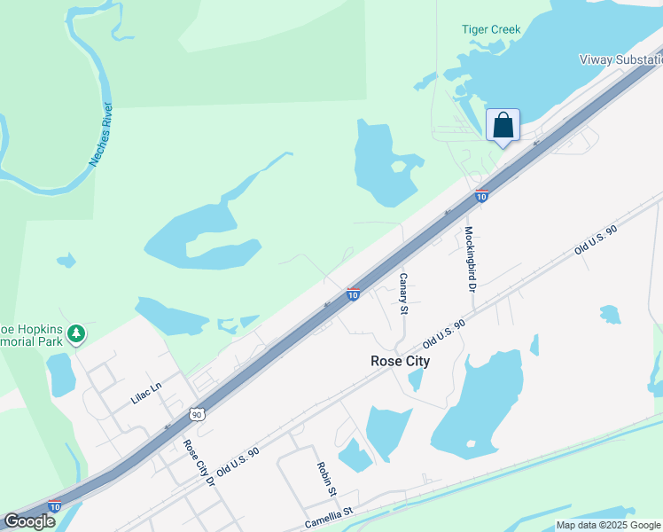 map of restaurants, bars, coffee shops, grocery stores, and more near 929 Aspen Drive in Vidor