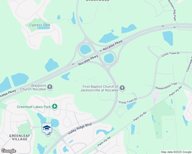 map of restaurants, bars, coffee shops, grocery stores, and more near 380 Burbank Avenue in Jacksonville