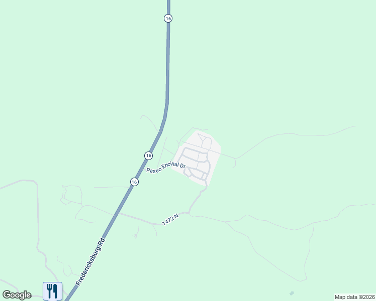 map of restaurants, bars, coffee shops, grocery stores, and more near 83 Apache Drive in Kerrville