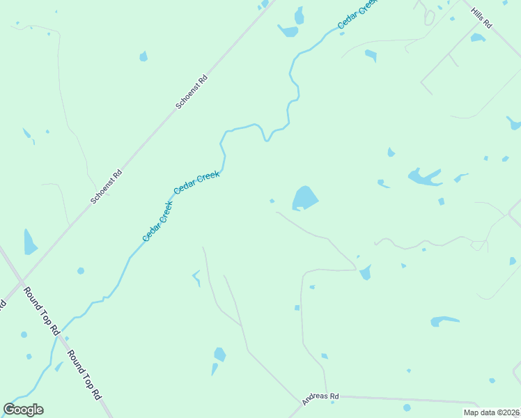 map of restaurants, bars, coffee shops, grocery stores, and more near 4900 Andreas Road in Round Top