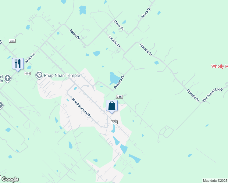map of restaurants, bars, coffee shops, grocery stores, and more near 416 Escondido Drive in Del Valle
