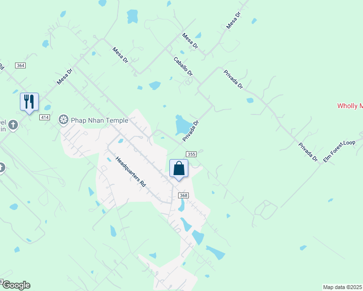 map of restaurants, bars, coffee shops, grocery stores, and more near 300 Escondido Drive in Del Valle