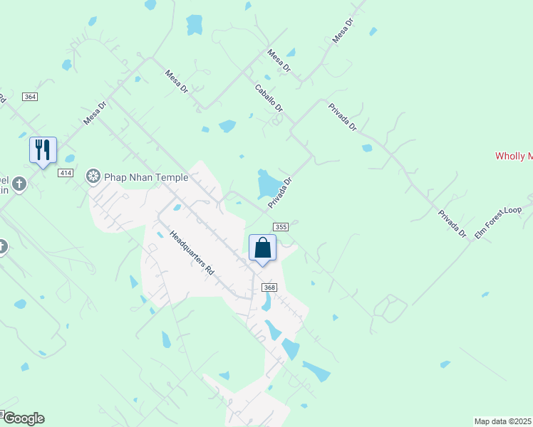 map of restaurants, bars, coffee shops, grocery stores, and more near 317 Escondido Drive in Del Valle