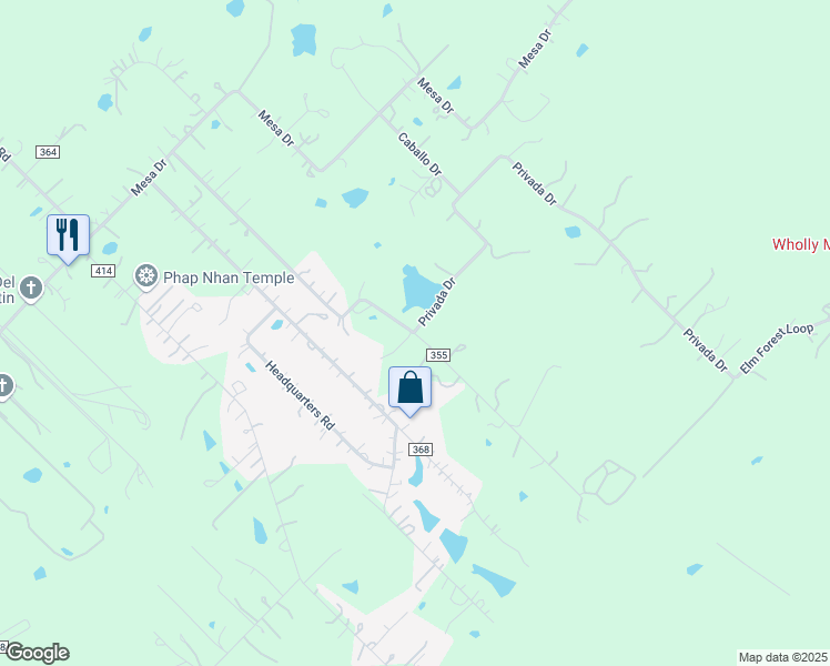 map of restaurants, bars, coffee shops, grocery stores, and more near 300 Escondido Drive in Del Valle