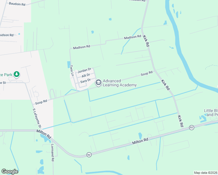 map of restaurants, bars, coffee shops, grocery stores, and more near 7795 Soop Road in Maurice