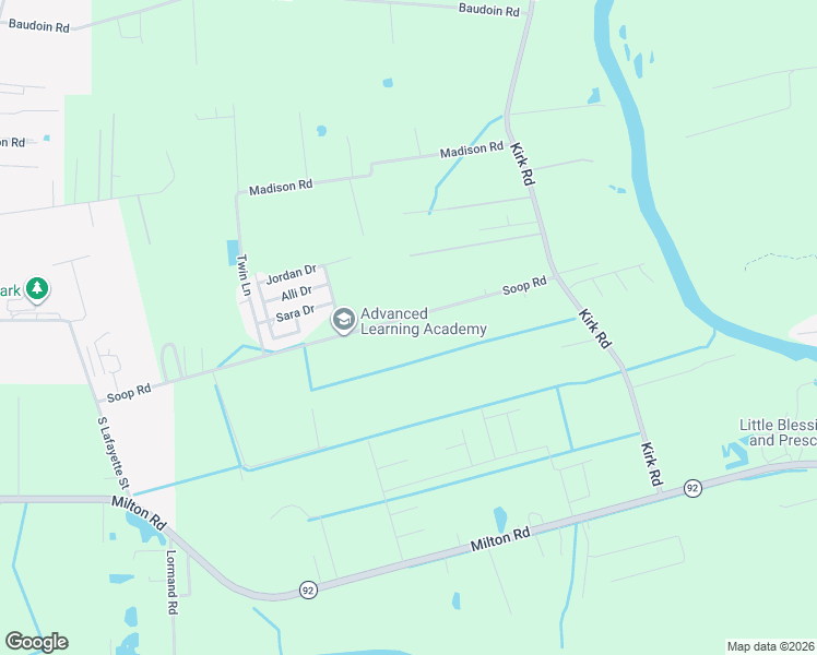 map of restaurants, bars, coffee shops, grocery stores, and more near 7201-7999 Soop Road in Maurice