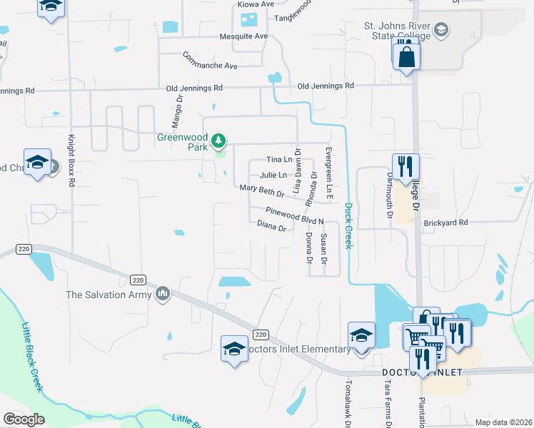 map of restaurants, bars, coffee shops, grocery stores, and more near 2716 Diana Drive in Middleburg