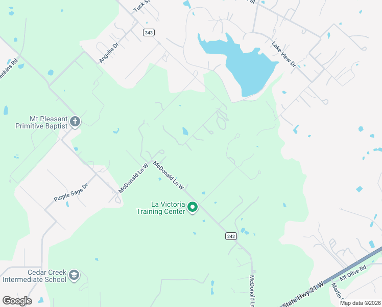 map of restaurants, bars, coffee shops, grocery stores, and more near 382 Jones Road in Cedar Creek