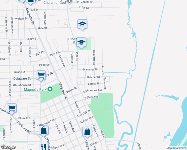 map of restaurants, bars, coffee shops, grocery stores, and more near 270 Fletcher Street in Beaumont