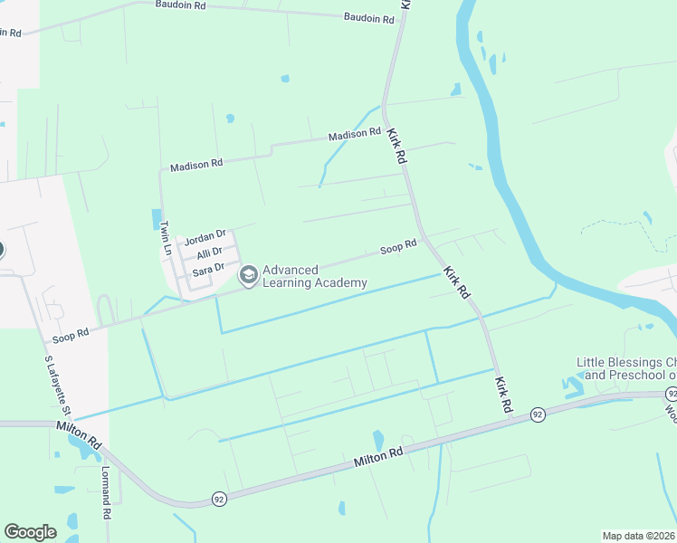 map of restaurants, bars, coffee shops, grocery stores, and more near 7200-7498 Soop Road in Maurice