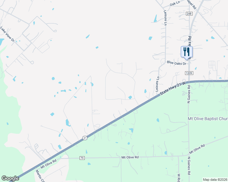 map of restaurants, bars, coffee shops, grocery stores, and more near 132 Cayman Drive in Cedar Creek