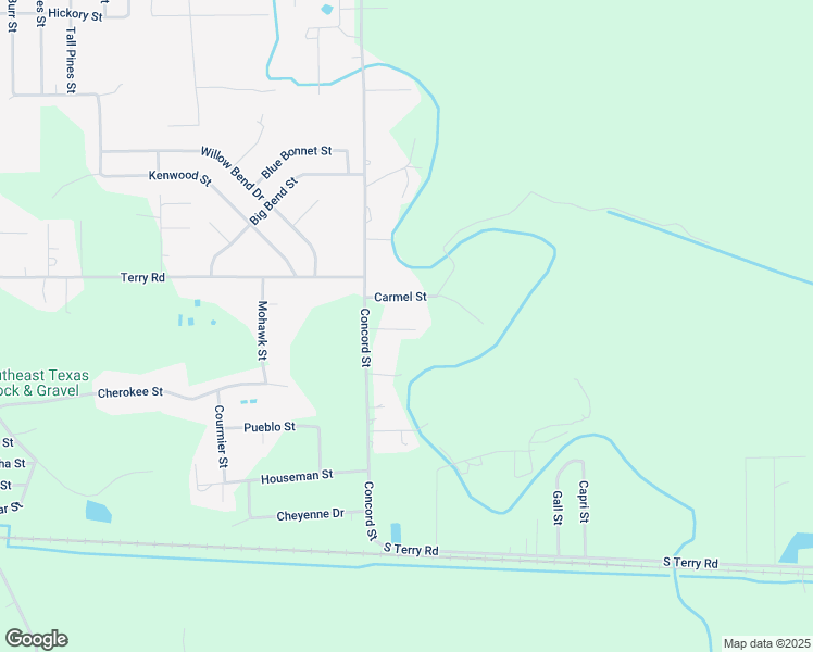 map of restaurants, bars, coffee shops, grocery stores, and more near 1775 Carpenter Road in Vidor