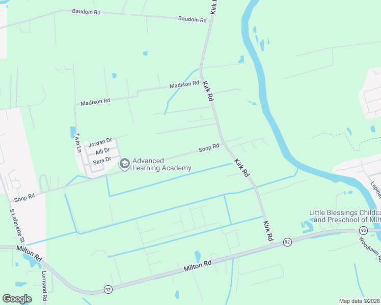 map of restaurants, bars, coffee shops, grocery stores, and more near 7200 Soop Road in Maurice