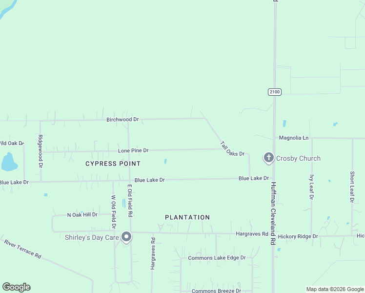 map of restaurants, bars, coffee shops, grocery stores, and more near 120 Lone Pine Drive in Huffman