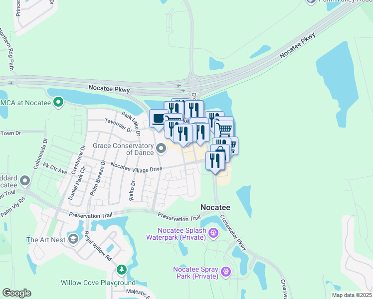 map of restaurants, bars, coffee shops, grocery stores, and more near 152 Capital Green Drive in Ponte Vedra Beach