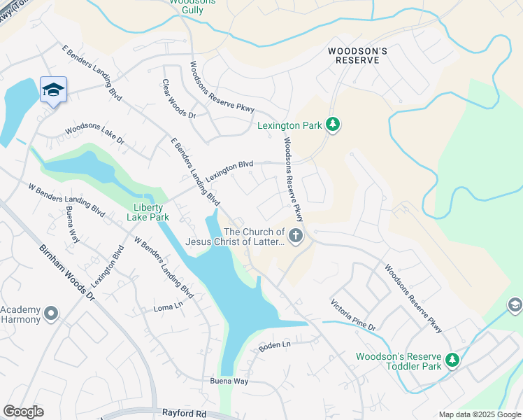 map of restaurants, bars, coffee shops, grocery stores, and more near 4105 Sandalwood Lane in Spring