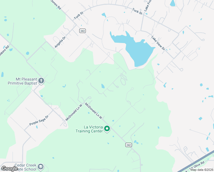 map of restaurants, bars, coffee shops, grocery stores, and more near 382 Jones Road in Cedar Creek