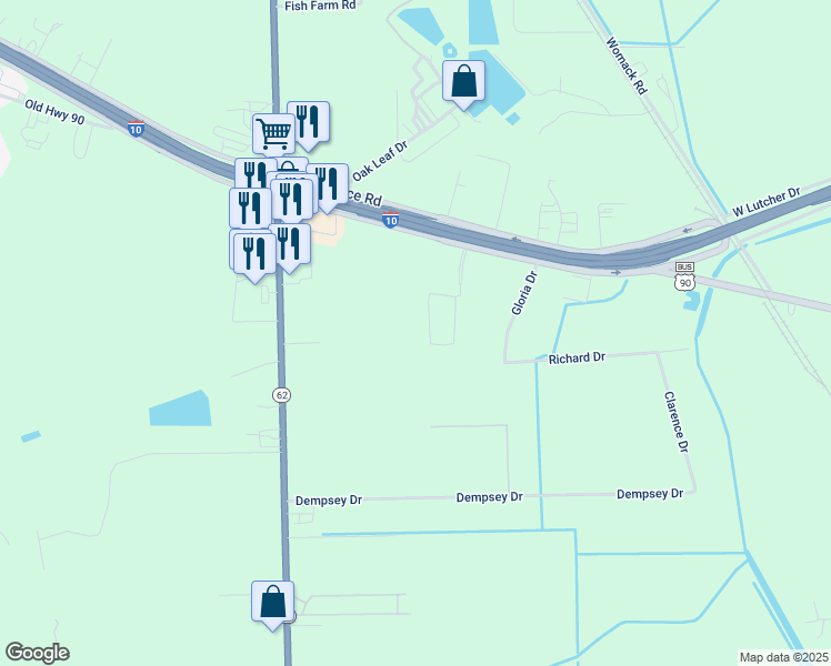 map of restaurants, bars, coffee shops, grocery stores, and more near 6901 Medical Center Drive in Orange