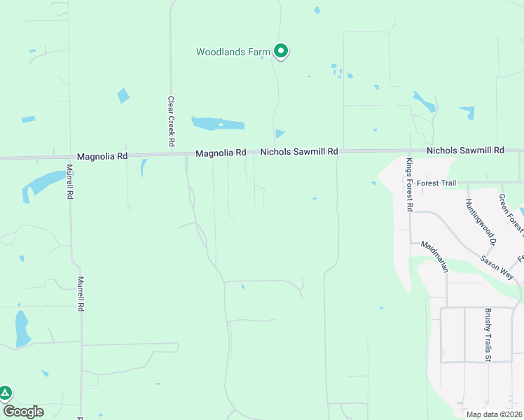 map of restaurants, bars, coffee shops, grocery stores, and more near 22604 Nichols Sawmill Road in Hockley