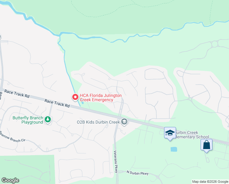 map of restaurants, bars, coffee shops, grocery stores, and more near 1218 South Kyle Way in Jacksonville