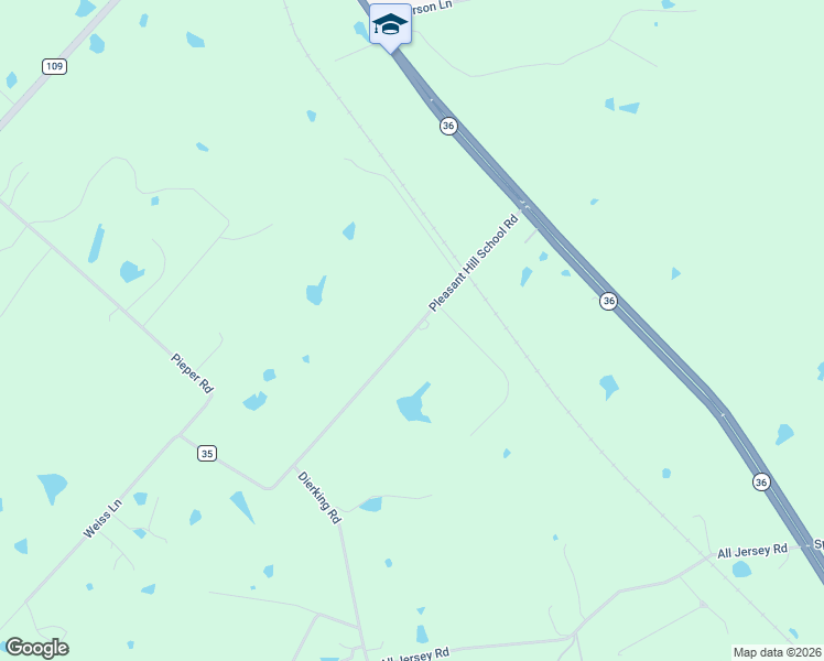 map of restaurants, bars, coffee shops, grocery stores, and more near 491 Pleasant Hill School Road in Brenham