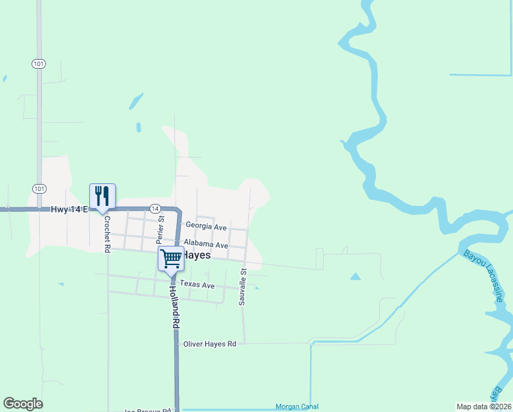 map of restaurants, bars, coffee shops, grocery stores, and more near 7689 Sauvalle Road in Hayes