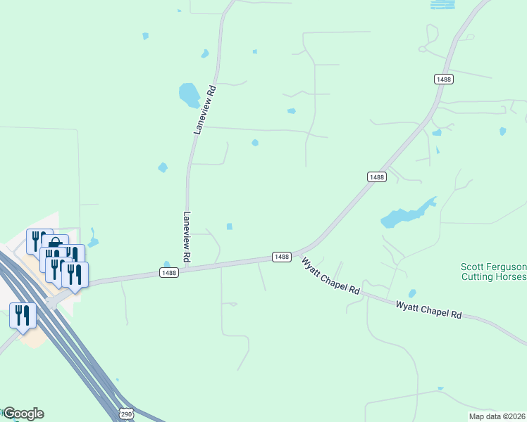 map of restaurants, bars, coffee shops, grocery stores, and more near 22746 Laneview Road in Hempstead