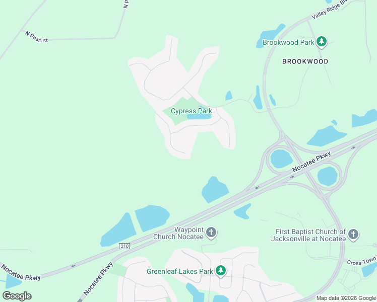 map of restaurants, bars, coffee shops, grocery stores, and more near 291 Gray Wolf Trail in Jacksonville