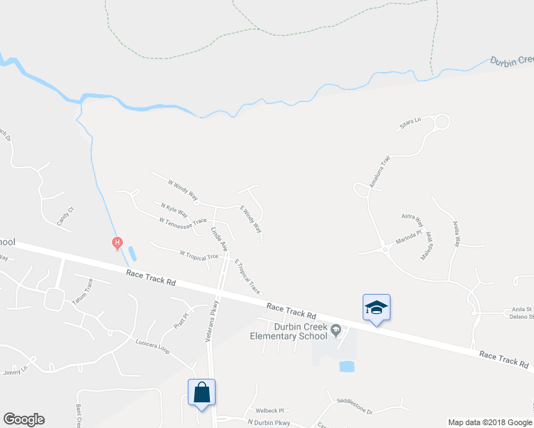 map of restaurants, bars, coffee shops, grocery stores, and more near 1508 Ashlee Branch Way in Jacksonville