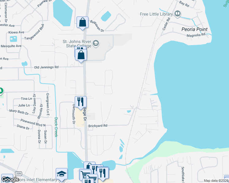 map of restaurants, bars, coffee shops, grocery stores, and more near 1650 Sandy Hollow Loop in Middleburg