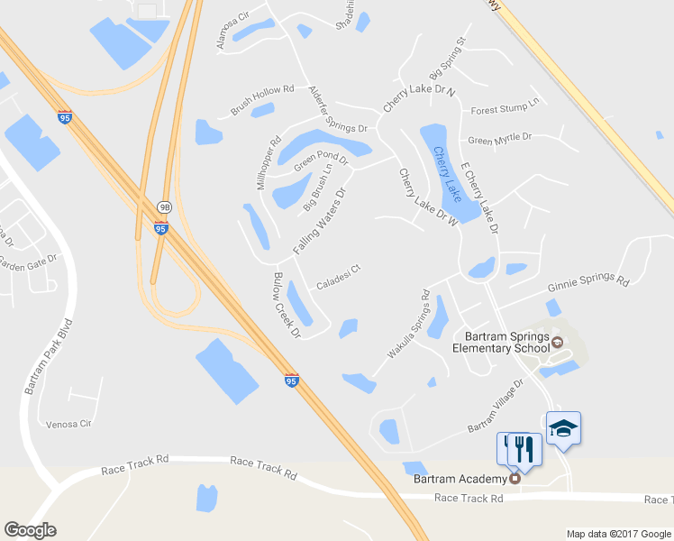map of restaurants, bars, coffee shops, grocery stores, and more near 6065 Caladesi Ct in Jacksonville