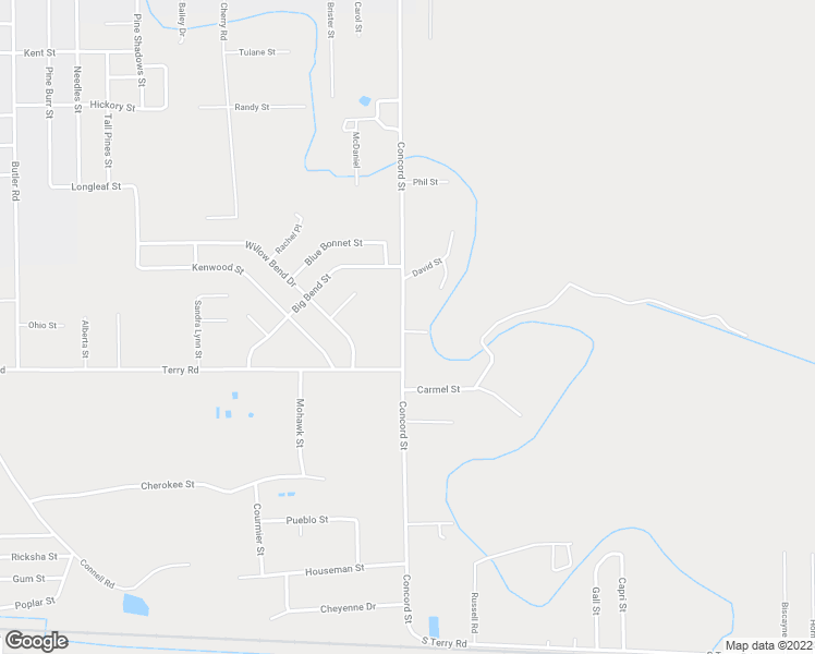 map of restaurants, bars, coffee shops, grocery stores, and more near 1335 Concord Street in Vidor