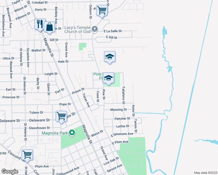 map of restaurants, bars, coffee shops, grocery stores, and more near in Beaumont