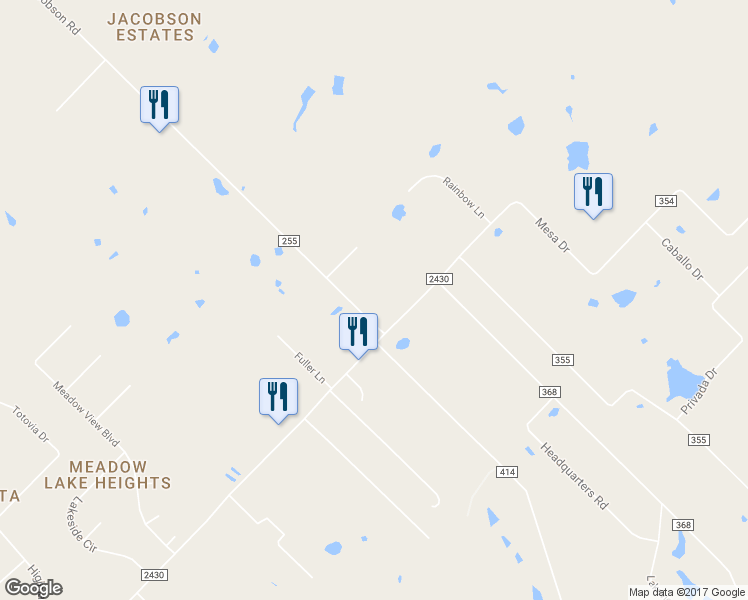 map of restaurants, bars, coffee shops, grocery stores, and more near 118 Jacobson Road in Del Valle