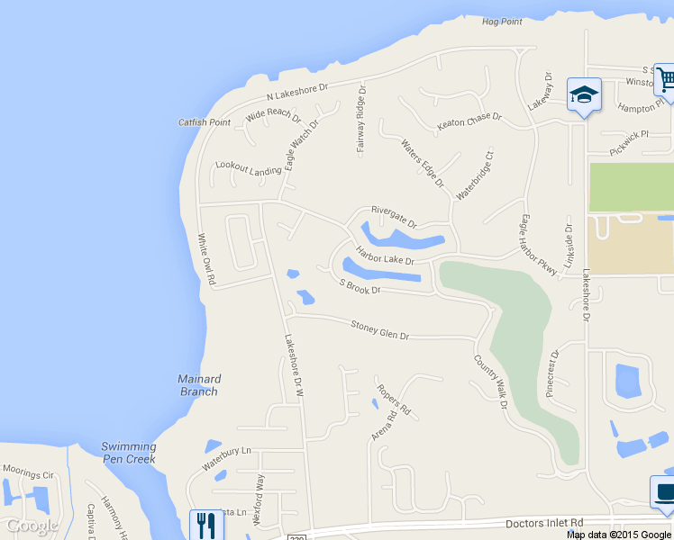 map of restaurants, bars, coffee shops, grocery stores, and more near 2284 S Brook Dr in Orange Park