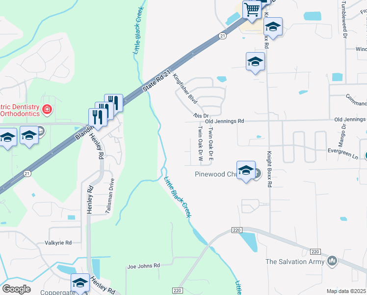map of restaurants, bars, coffee shops, grocery stores, and more near 3036 Twin Oak Ct in Middleburg