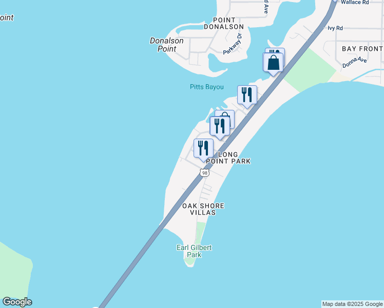 map of restaurants, bars, coffee shops, grocery stores, and more near 41 Wood Avenue in Panama City