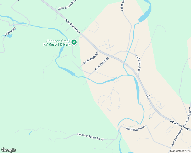 map of restaurants, bars, coffee shops, grocery stores, and more near 148 Bluff Trails Road in Ingram