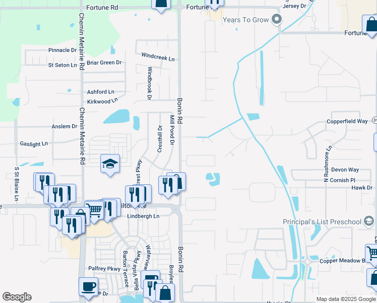map of restaurants, bars, coffee shops, grocery stores, and more near 100 Crest Circle in Youngsville