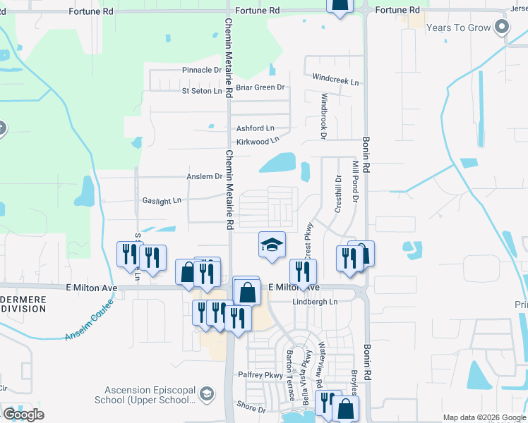 map of restaurants, bars, coffee shops, grocery stores, and more near 125 Field Crest Parkway in Youngsville