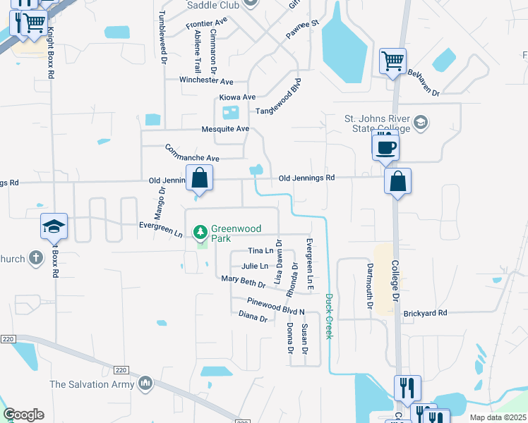 map of restaurants, bars, coffee shops, grocery stores, and more near 2691 Greenwood Lane West in Middleburg