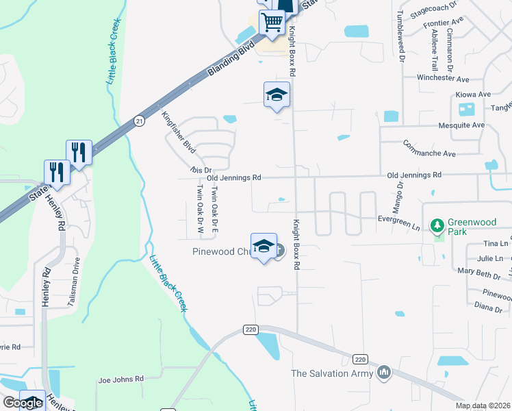 map of restaurants, bars, coffee shops, grocery stores, and more near 387 Old Jennings Road in Middleburg